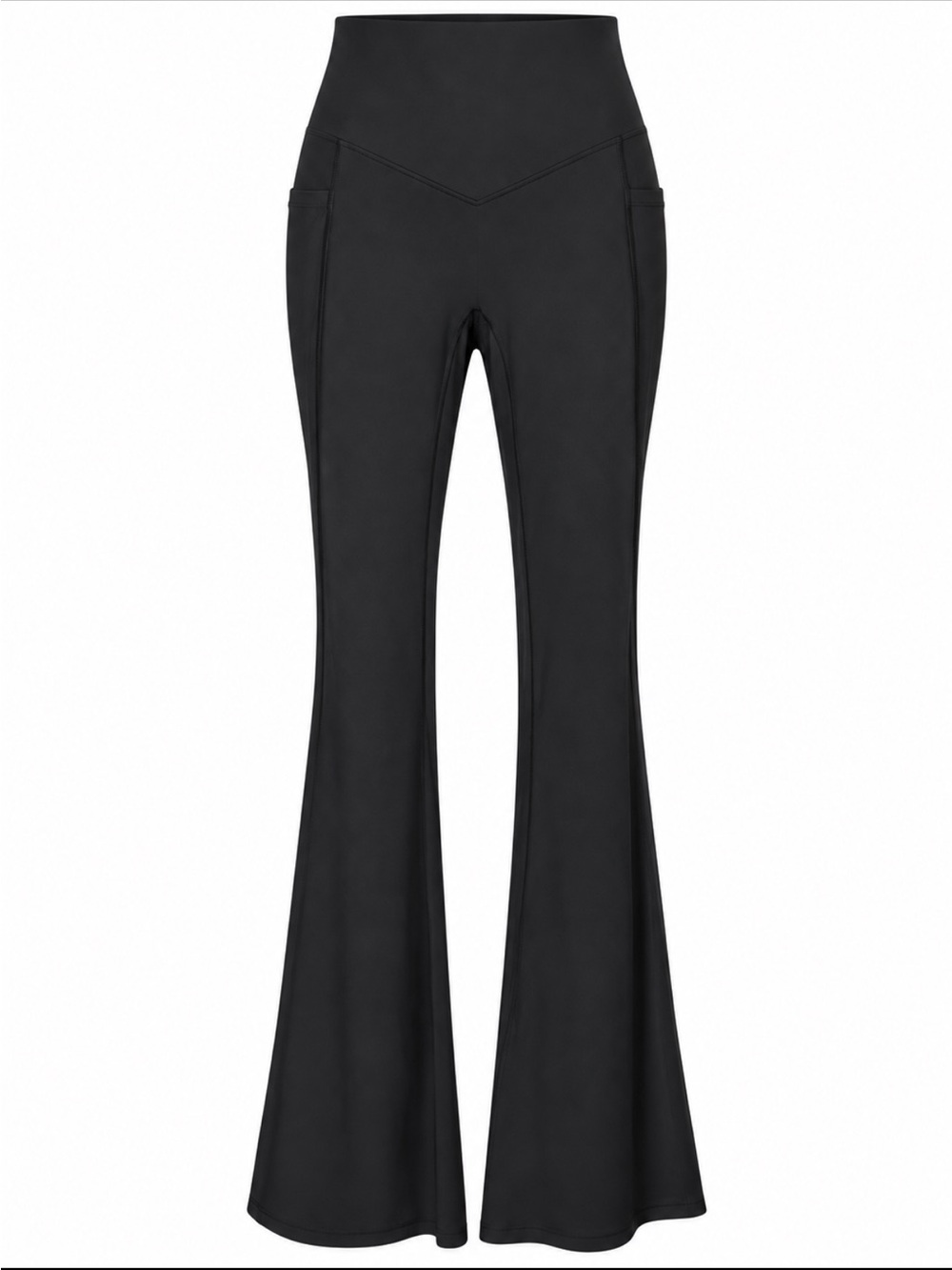 HALARA Black High-Rise Flared Ponte Pants